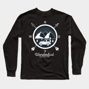 Wanderlust Exclusive Mountains Wilderness Adventure Long Sleeve T-Shirt